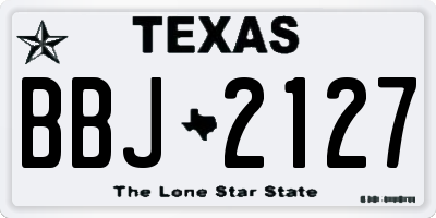 TX license plate BBJ2127