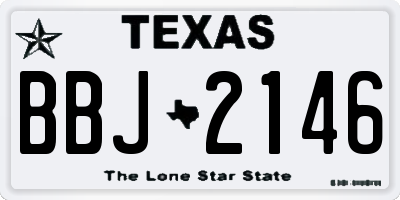 TX license plate BBJ2146