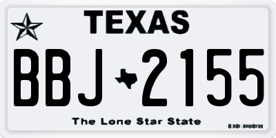 TX license plate BBJ2155