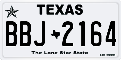 TX license plate BBJ2164