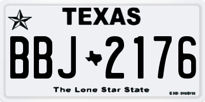 TX license plate BBJ2176