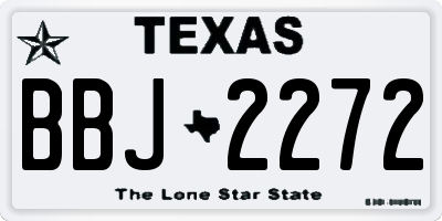 TX license plate BBJ2272