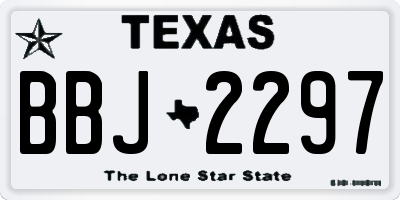 TX license plate BBJ2297