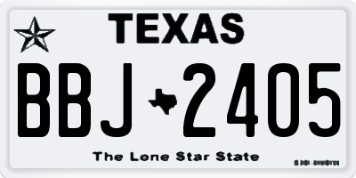TX license plate BBJ2405