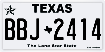 TX license plate BBJ2414