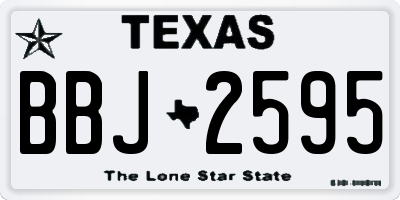 TX license plate BBJ2595