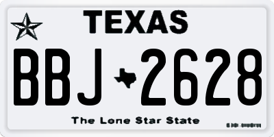 TX license plate BBJ2628