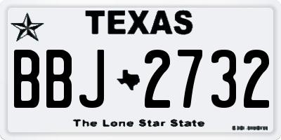TX license plate BBJ2732