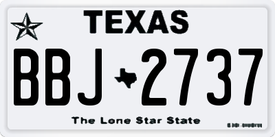 TX license plate BBJ2737