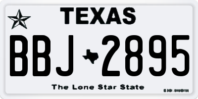 TX license plate BBJ2895