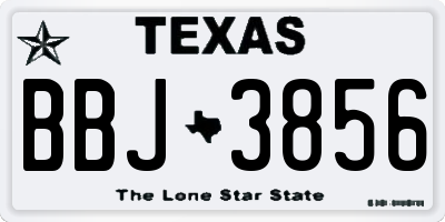 TX license plate BBJ3856