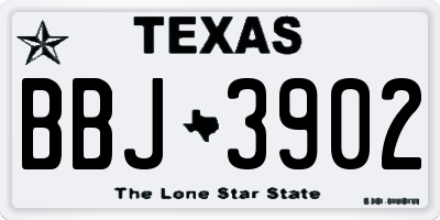 TX license plate BBJ3902