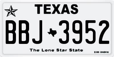 TX license plate BBJ3952
