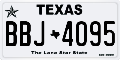 TX license plate BBJ4095