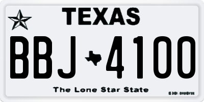 TX license plate BBJ4100