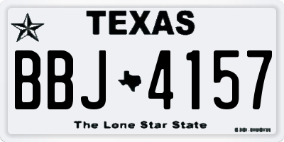 TX license plate BBJ4157