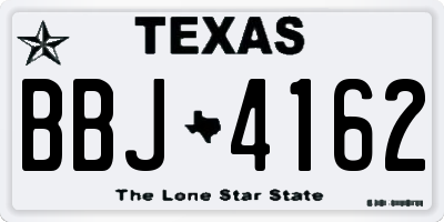 TX license plate BBJ4162