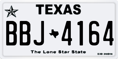 TX license plate BBJ4164