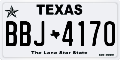 TX license plate BBJ4170