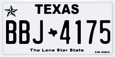 TX license plate BBJ4175