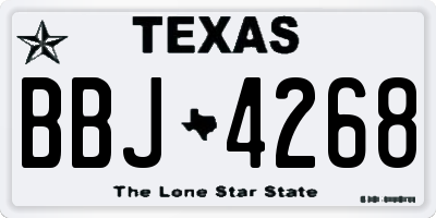 TX license plate BBJ4268
