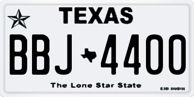 TX license plate BBJ4400