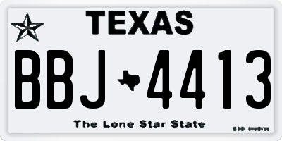 TX license plate BBJ4413