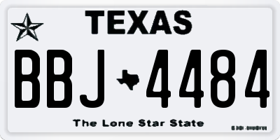 TX license plate BBJ4484