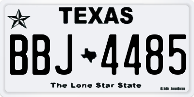TX license plate BBJ4485