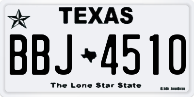 TX license plate BBJ4510