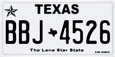 TX license plate BBJ4526