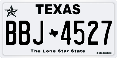 TX license plate BBJ4527