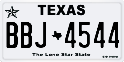 TX license plate BBJ4544