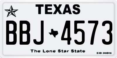 TX license plate BBJ4573