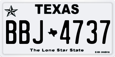 TX license plate BBJ4737