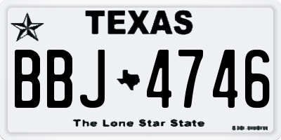 TX license plate BBJ4746