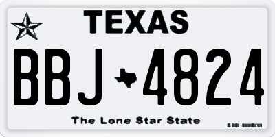 TX license plate BBJ4824