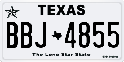 TX license plate BBJ4855