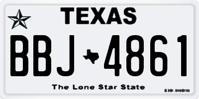 TX license plate BBJ4861