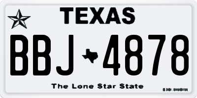 TX license plate BBJ4878