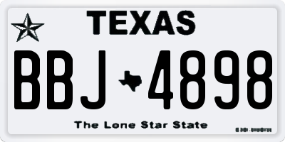 TX license plate BBJ4898