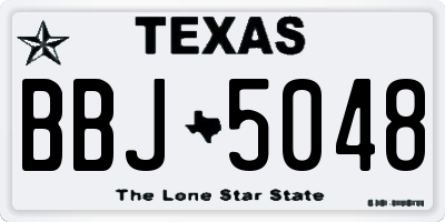 TX license plate BBJ5048