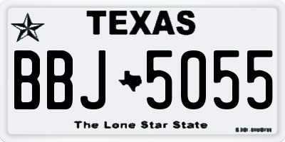 TX license plate BBJ5055