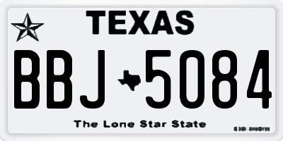TX license plate BBJ5084