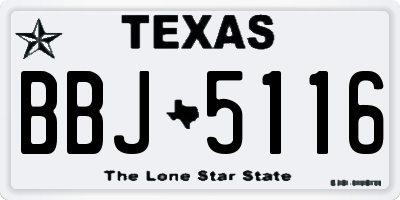 TX license plate BBJ5116