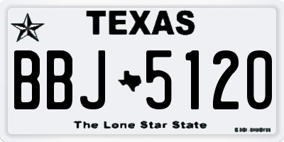 TX license plate BBJ5120