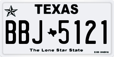TX license plate BBJ5121