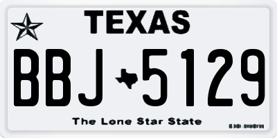 TX license plate BBJ5129