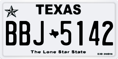 TX license plate BBJ5142