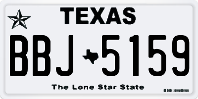 TX license plate BBJ5159